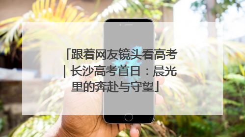 跟着网友镜头看高考｜长沙高考首日：晨光里的奔赴与守望