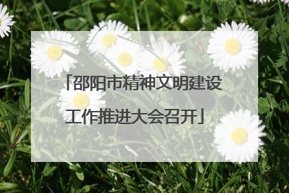 邵阳市精神文明建设工作推进大会召开