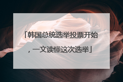 韩国总统选举投票开始，一文读懂这次选举