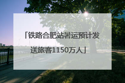 铁路合肥站暑运预计发送旅客1150万人