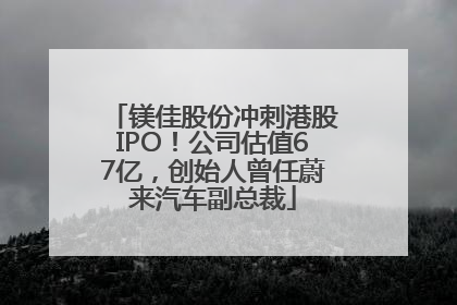 镁佳股份冲刺港股IPO！公司估值67亿，创始人曾任蔚来汽车副总裁