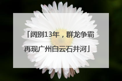 阔别13年，群龙争霸再现广州白云石井河