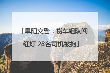 阜阳交警：货车组队闯红灯 28名司机被拘