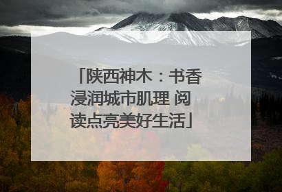 陕西神木：书香浸润城市肌理 阅读点亮美好生活