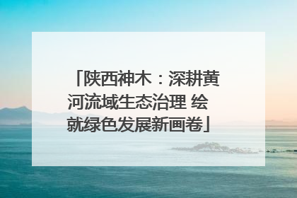 陕西神木：深耕黄河流域生态治理 绘就绿色发展新画卷