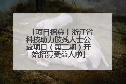 项目招募丨浙江省科技助力肢残人士公益项目（第三期）开始招募受益人啦