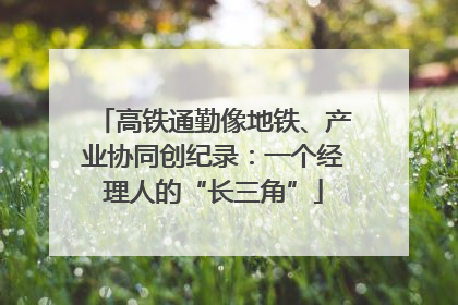 高铁通勤像地铁、产业协同创纪录：一个经理人的“长三角”