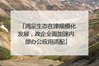 鸿蒙生态在津规模化发展，政企全面加速内部办公应用适配
