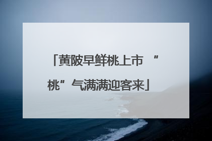 黄陂早鲜桃上市 “桃”气满满迎客来