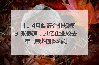 1-4月临沂企业规模扩张提速，过亿企业较去年同期增加55家