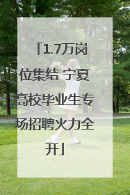 1.7万岗位集结 宁夏高校毕业生专场招聘火力全开