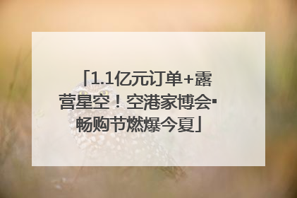1.1亿元订单+露营星空！空港家博会▪畅购节燃爆今夏
