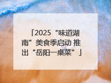 2025“味道湖南”美食季启动 推出“岳阳一桌菜”