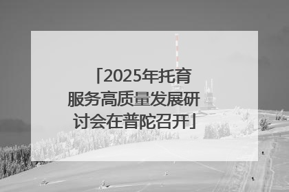 2025年托育服务高质量发展研讨会在普陀召开