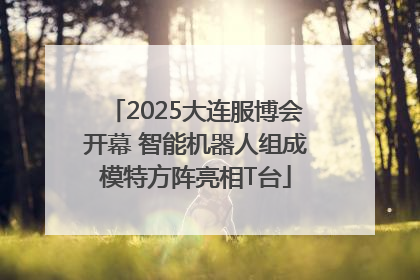 2025大连服博会开幕 智能机器人组成模特方阵亮相T台
