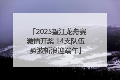 2025望江龙舟赛激情开桨 14支队伍劈波斩浪迎端午