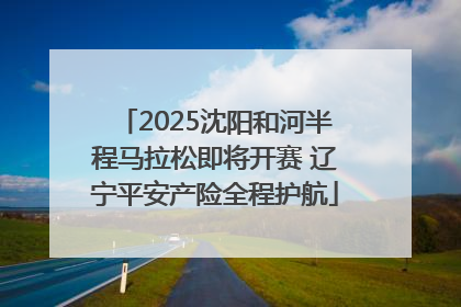 2025沈阳和河半程马拉松即将开赛 辽宁平安产险全程护航