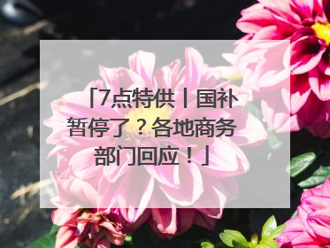 7点特供丨国补暂停了？各地商务部门回应！