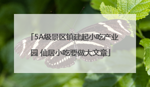 5A级景区镇建起小吃产业园 仙居小吃要做大文章