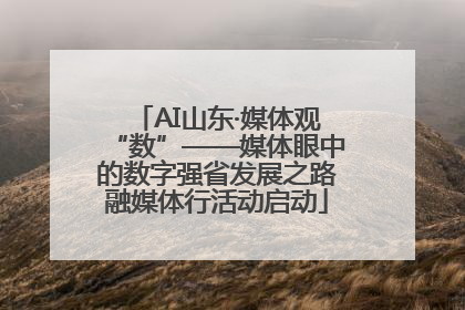 AI山东·媒体观“数”——媒体眼中的数字强省发展之路融媒体行活动启动